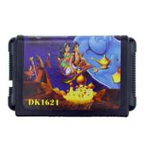 Sega Game Card 16 bit MD Black Card with Aladdin Classic Classic Closed Close