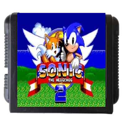 MD Sega Game Card с 16 -битом Sega Black Card Supersonic Boy Hedgehog Sonic 2 Generation Parkour Pass