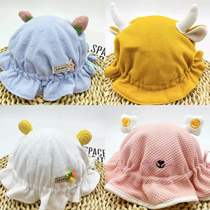 Baby Hats Newborn Pure Cotton Cute Cartoon Fisherman Hat Men And Women Baby Spring Autumn Season 100 Hitch Recreational Pot Cap