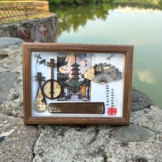 Suzhou Hanshan-Tempel im antiken Stil, Kunsthandwerk im immateriellen Kulturerbe, kulturelle und kreative Souvenirs, besondere Geschenke im chinesischen Stil für Ausländer