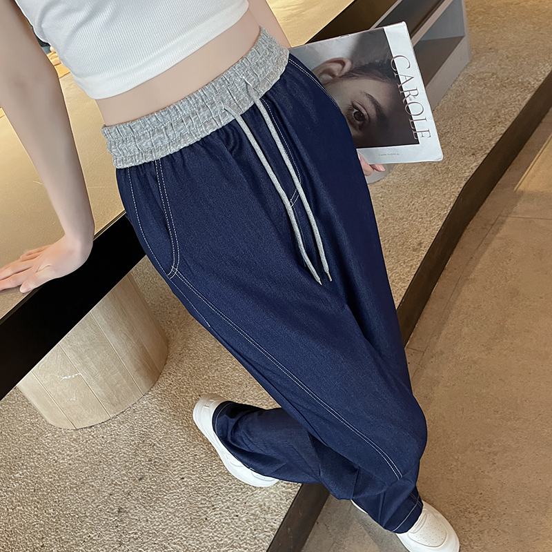 European Style Banana Jeans for Women 2026 New Summer Thin High-Waisted Loose Straight Pants Petite Scimitar Pants