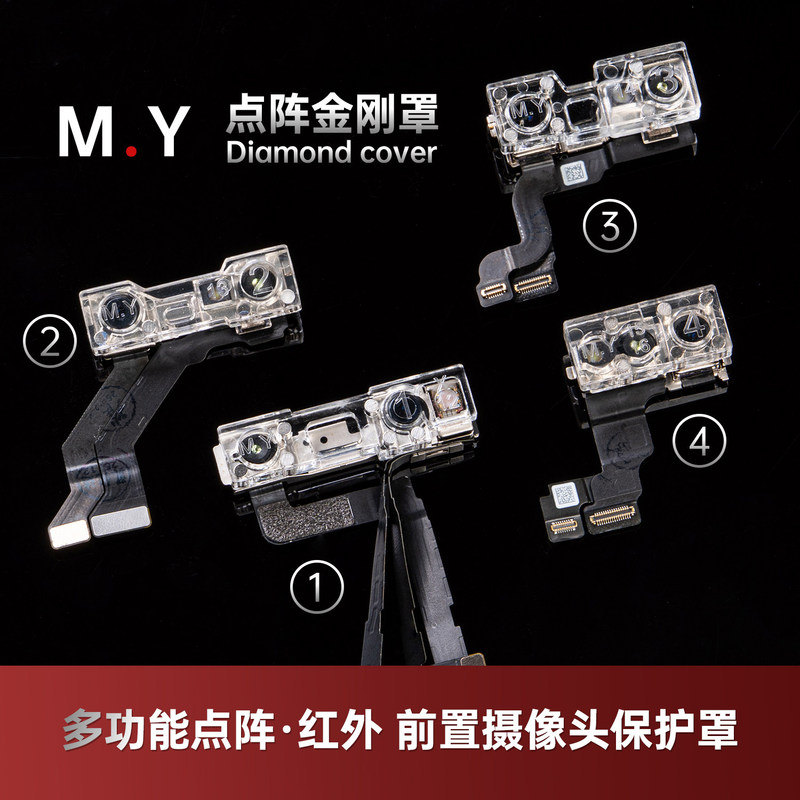 Suitable for Apple 13/14/15/16/17 Front Camera Infrared Dot Matrix Camera Dust Cover Protective Cover