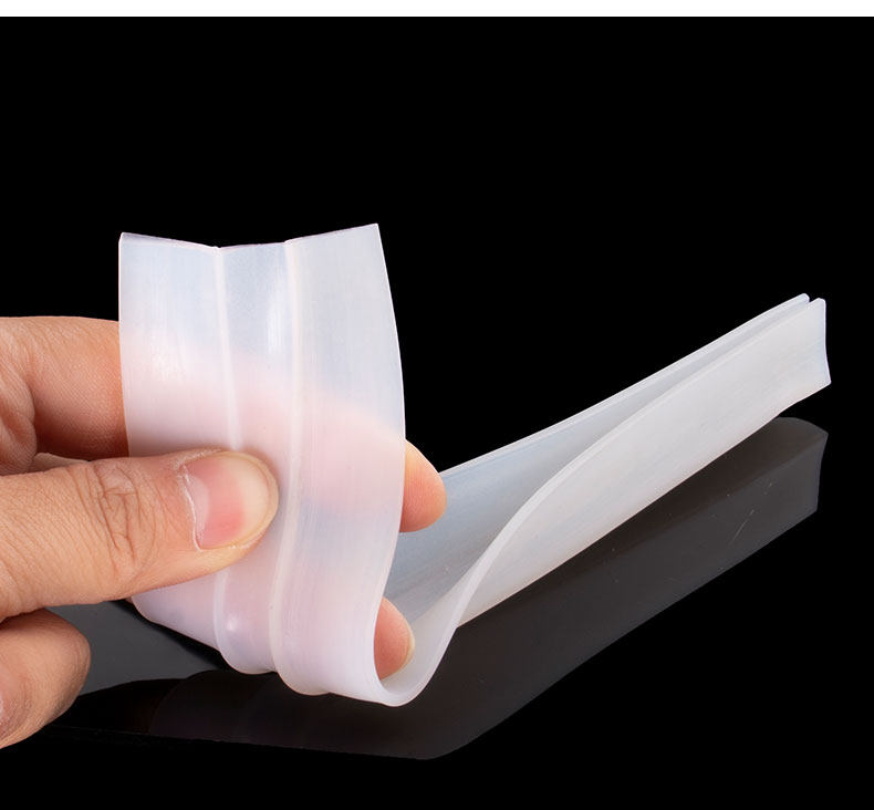 Silicone U-Shaped Sealing Strip, High Temperature Resistant Strip, Glass Box Groove Edge Wrapping Machine Equipment Anti-Collision Soft Strip, Silicone Rubber