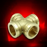 Медный соединение трубы водопровода составляет 4 точки и 6 минут, внутренний зуб с резьбой с четырьмя перекрестками, крест -пропуск утолщен