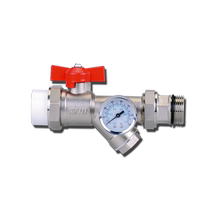 Chauffage au sol Distributeur deau Filtrer Valve PPR Bal Valve Type dAlive avec manomètre à manomètre Inlet Bouve deau de fond Valve Geothermal