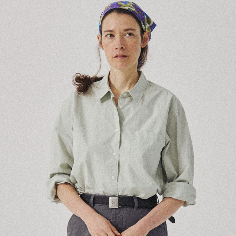 New Loose Casual Mint Green Long-Sleeved Shirt Spring and Summer Green Retro Versatile Unisex Pink Cotton Shirt Top