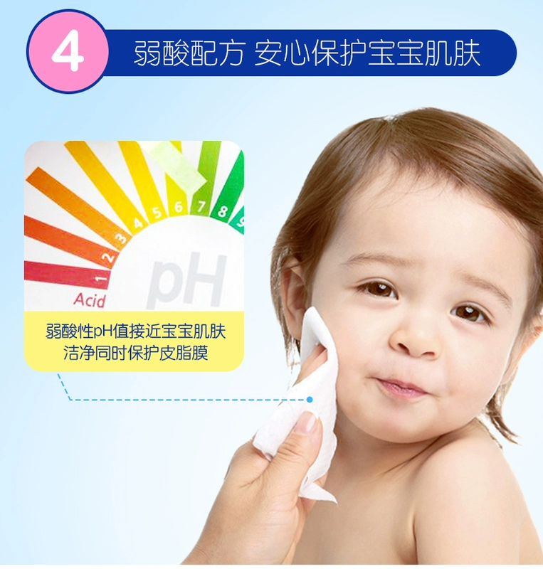Wuyang baby lau khăn giấy cho trẻ nhỏ, sơ sinh và trẻ sơ sinh, gói 80 ​​bơm 5 đặc biệt dùng trong gia đình - Khăn ướt