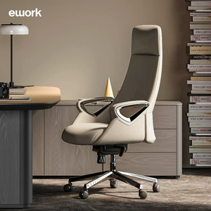 ework Офисный стул, стул для начальника, вращающийся стул, стул для конференций, легкий роскошный компьютерный стул, кожаный стул среднего уровня для бизнеса