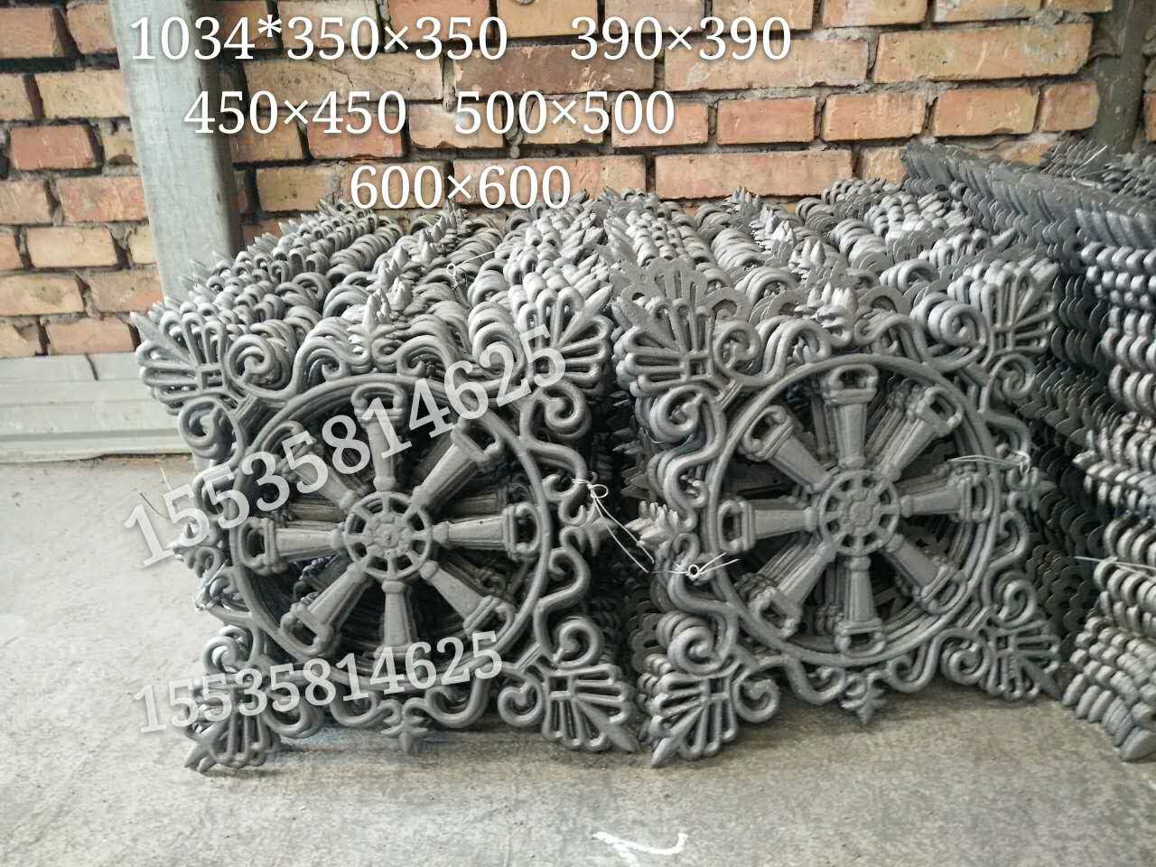 Triple and iron art gate railing accessories cast iron floral masteel casting flower center floral rice word sunflower pan 1034