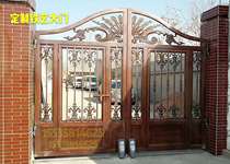 Shanxi Sanhe iron gate custom rural villa community factory area imitation aluminum iron paint Iron Gate