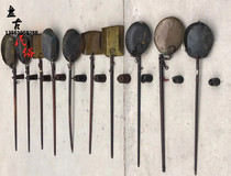 Nostalgic old scale pole with plate Iron Mound old-fashioned wooden scale folk display nostalgic old objects