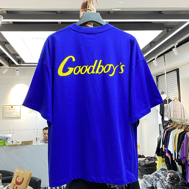 BlueXOXOgoodboy2021 summer New products letter logo printing men and women easy leisure time Crew neck Short sleeve T-shirt tide