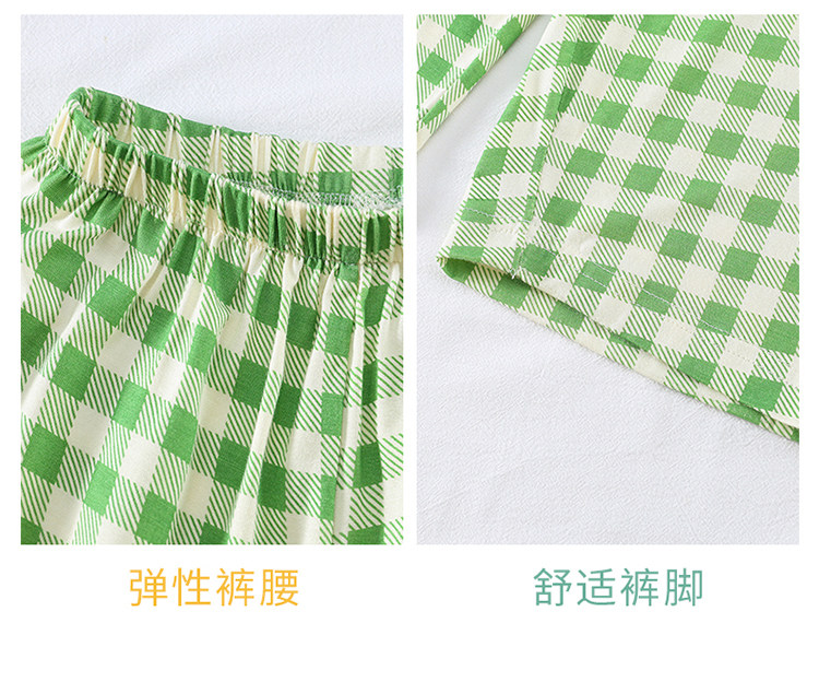 男童睡衣莫代尔夏季薄款七分袖2026新款宝宝空调服儿童家居服男孩 — 7