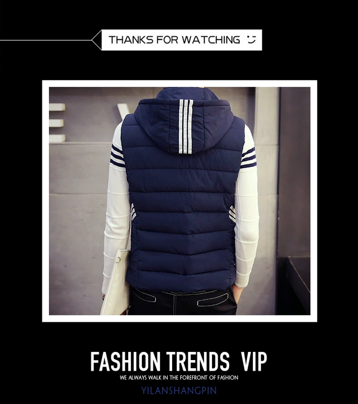 Mùa thu đông mùa đông áo vest cotton nam và nữ thời trang Hàn Quốc phiên bản tự may dày cotton vest vest đôi mẫu áo khoác không tay thủy triều