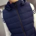 Mùa thu đông mùa đông áo vest cotton nam và nữ thời trang Hàn Quốc phiên bản tự may dày cotton vest vest đôi mẫu áo khoác không tay thủy triều khoác vest nam Áo vest cotton