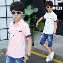 Boys Short Sleeve Shirt 10 12 11 Years Kids Summer Clothing 13 Elementary School Boys Kids Shirts Cool 12-15 Years