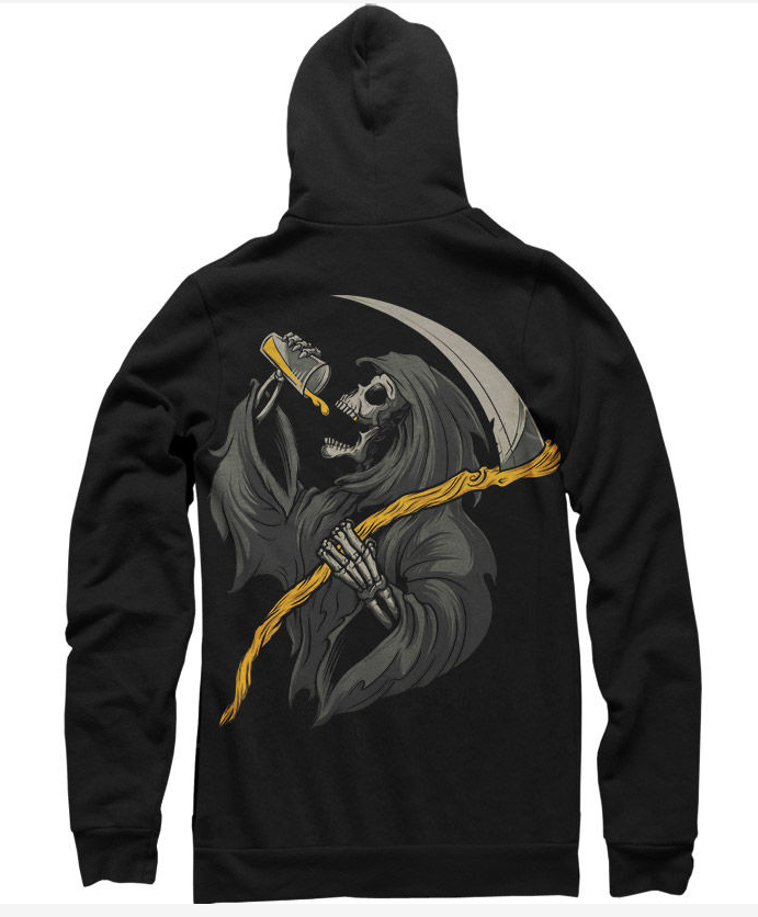  American Personality Private Design Drinkin Reape Drinking's Death Personality Hood-Sweatshirt-Taobao