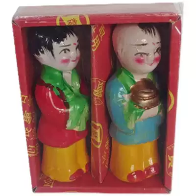 Urn decoration Golden boy and jade sacrificial decoration Tomb decoration funeral supplies