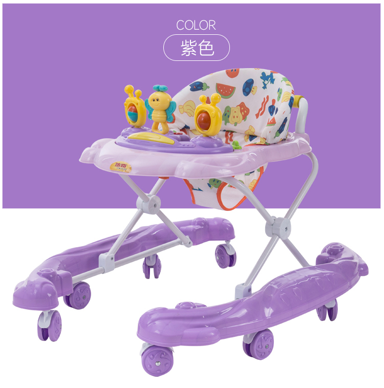 Bé con baby baby walker đa chức năng anti-rollover chống loại chân đẩy đẩy ráp trai và cô gái học tập