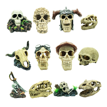  Aquarium reptile box Fish tank landscaping ornaments Skull dinosaur resin skull simulation T-rex skull head