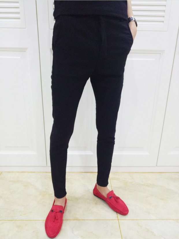 Xã hội anh chàng quần short một bộ đồ nam nhanh tay đỏ người đàn ông lưới đỏ tinh thần phù hợp với quần mùa hè quần legging nam