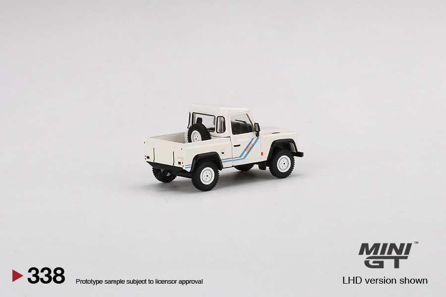 Модель машины tsm mini gt 338/ac15 1/64  land rover defender 90 white 拖车 Minigt