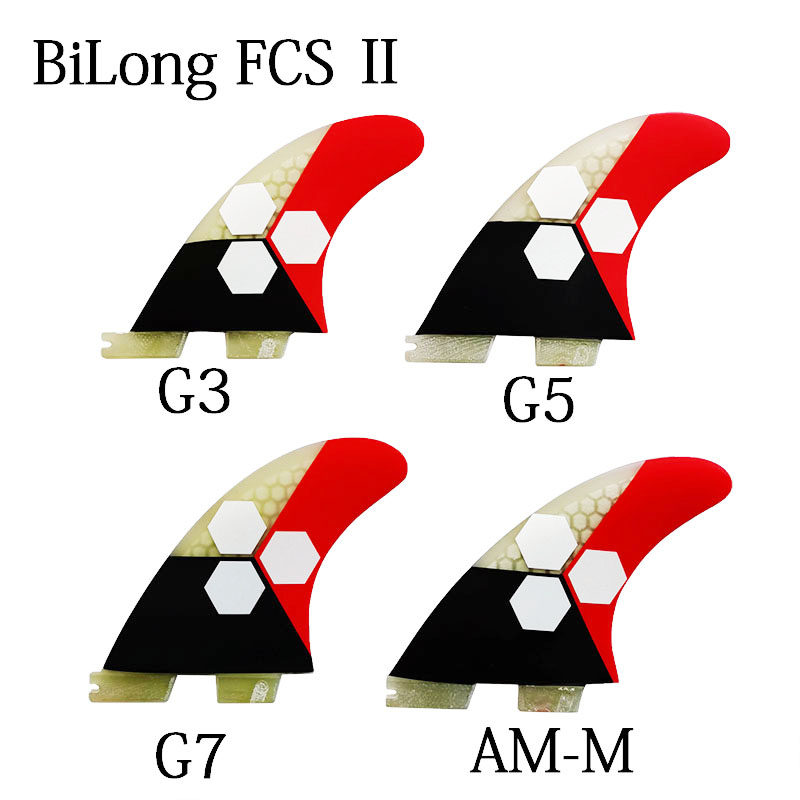 FCS II fin surfboard tail rudder fin glass fiber material surf fins three sets of tail fins