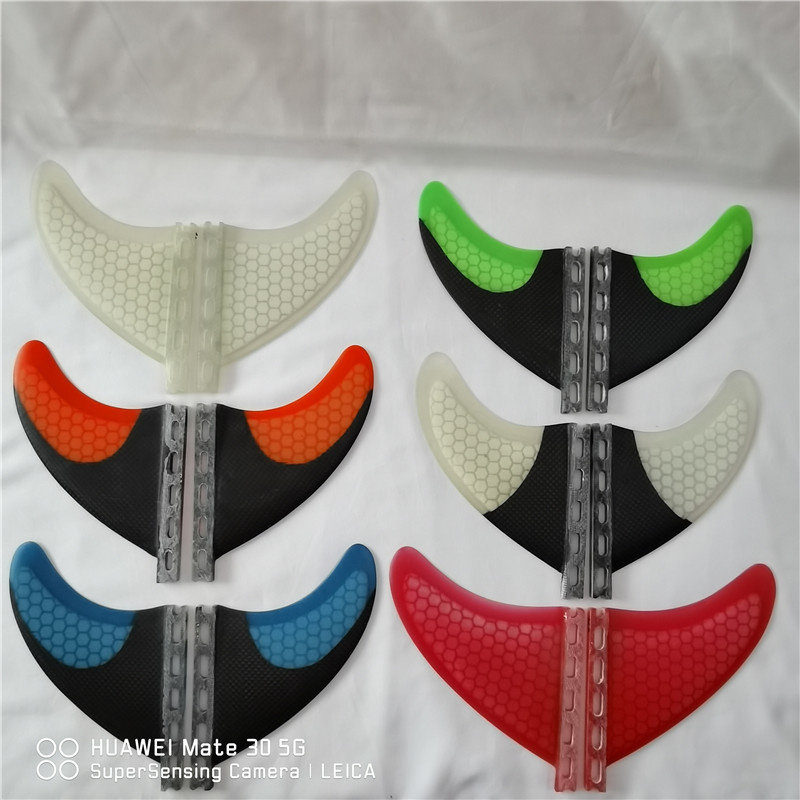 future fin for1 2 box Surfboard tail fin Double rear fin FRP carbon fiber material tail rudder