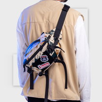 Mens Messenger Bag Large Capacity Chest Bag Summer Trendy Brand Small Backpack Velcro Badge Mens Multi-Functional New Waist Bag