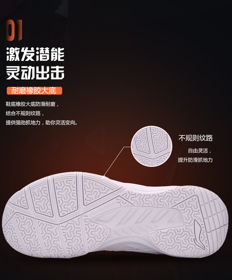 Giày cầu lông chính hãng Li Ning Giày nữ 2018 mới thoáng khí chống trơn trượt cho nữ giày thể thao AYTN044 - Giày cầu lông giày cầu lông hà nội