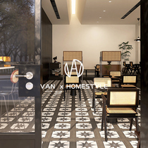 Vanne medieval style bathroom tiles retro kitchen restaurant cafe floor tiles wood grain tiles 400x400