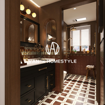Vannet Medieval style caramel color bathroom tiles French retro bathroom toilet wall tiles kitchen floor tiles