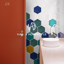 Vatican Retro Ice Crapped Hexagon Net Red Restaurant Hexagon Tile Garden Floor Tiles Toilet Tile Kitchen Wall Tiles