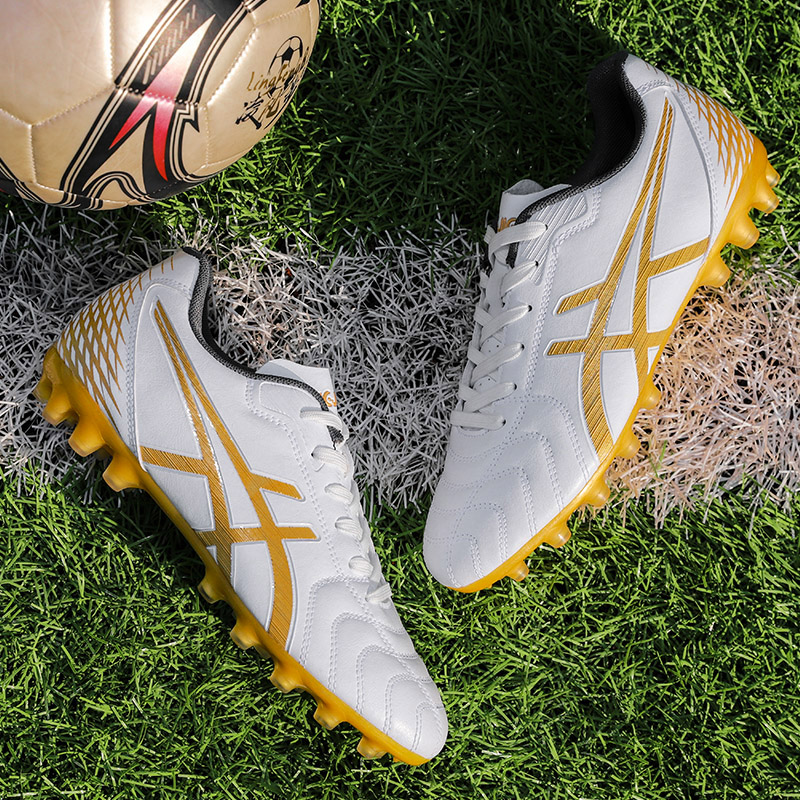 Football shoes men and women TF broken nails college students AG long nails girls professional adult game white summer training shoes