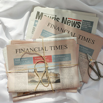 Panda retro English newspaper ins photo props Flower wrapping paper photography shooting paper