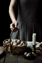  Retro old wicker hand-made portable flower basket bread basket storage basket brown picnic shooting road