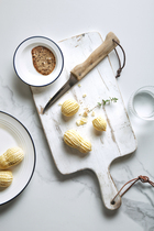 Retro old white cutting board Chopping board Bread board Dessert board Shooting props Round rectangle