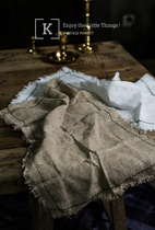 Japanese-style simple creative pure pigment color cotton linen linen Western napkin placemat fabric meal cloth food photography props