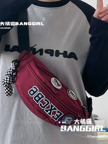 Tide, ретро нагрудная сумка, спортивный скейтборд, сумка через плечо, японский рюкзак, универсальная поясная сумка, в американском стиле