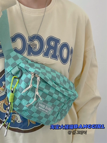 Banggirl, оранжевая нагрудная сумка, японская сумка через плечо для отдыха, универсальные вместительные и большые шахматы подходит для мужчин и женщин, мужская поясная сумка