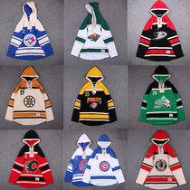 European and American retro street hiphop ice hockey suit hip-hop jersey large size medium long long-sleeved embroidery hip-hop sweater tide