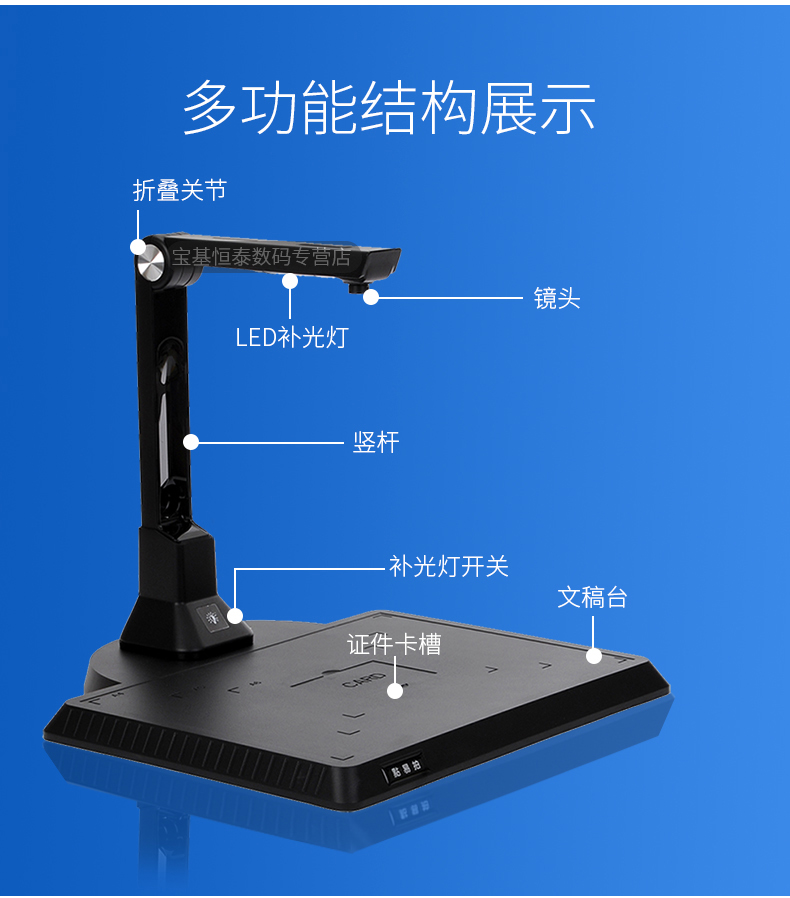 Điểm dễ chụp Gao Paiyi A4 màu HD E1000 tốc height documentation văn phòng documentation hóa đơn scanning 10 triệu pixels with the cơ sở hardware nhà di động backups files máy quét A3