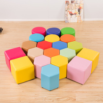 Personality Creative Hexagon Waiting Rest Area Special Sofa Children Kindergarten Art Center High And Low Stool Combinations