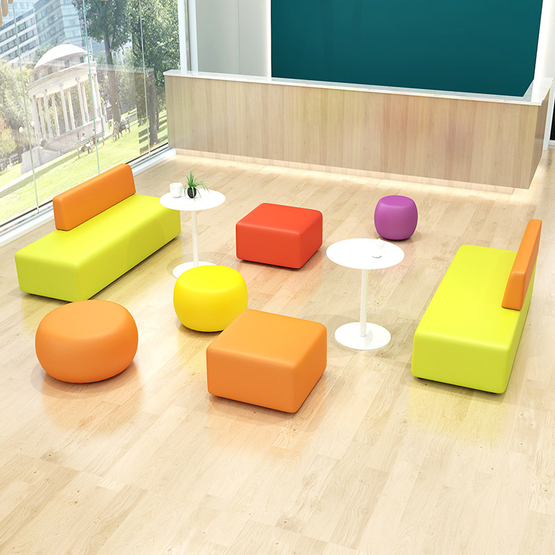 Early education center kindergarten training institution rest area lobby business leisure reception soft bag office sofa combination
