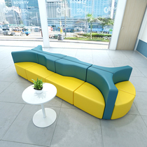 Waiting area Double-sided back-to-back Alien Creative combined sofa in the waiting area of the Kindergarten Early Education Center Mall Hall Lounge