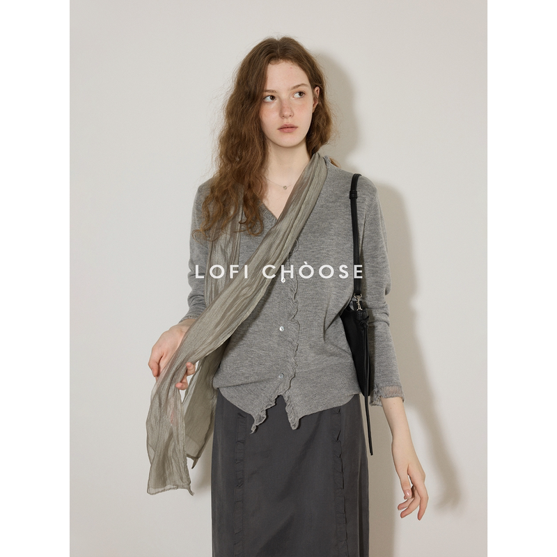Lofi Choose Tassel-Edged Design Knit Cardigan for Women, New Autumn Style, High-End, Loose and Versatile Top Lofi Choose Tassel-Edged Design Knit Cardigan for Women, New Autumn Style, High-End, Loose and Versatile Top