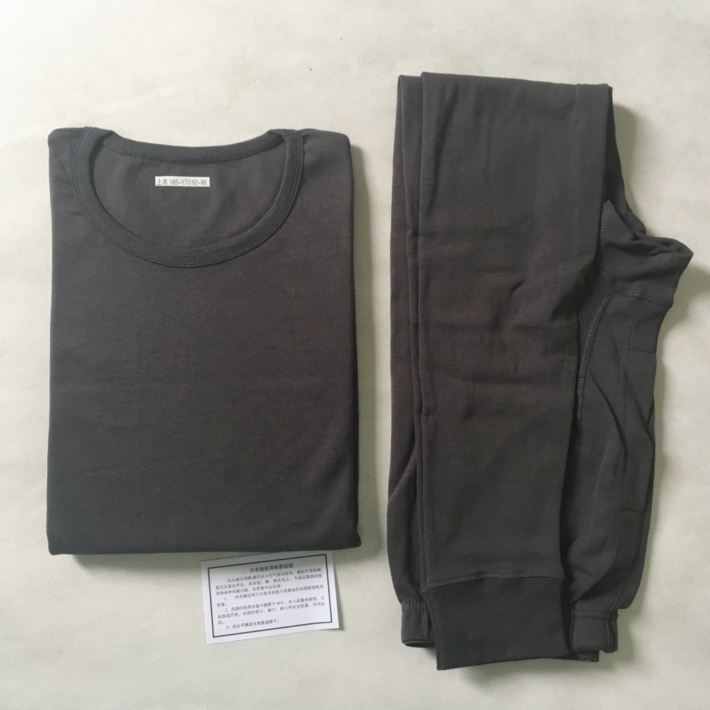 Liner suit male olive autumn pants Model new gray winter warm underwear