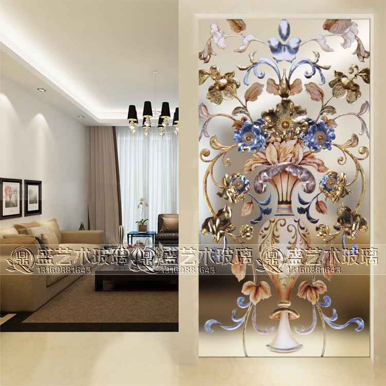 [USD 268.52] European Screen Art Glass Entryway Background Wall