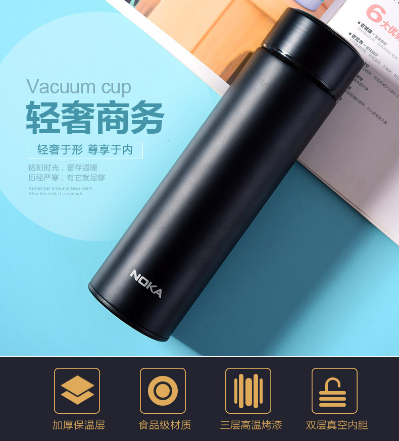 304 thép không gỉ chân không flask nữ nam sinh viên kinh doanh di động xe net red water cup ins mùa hè tay cup đơn giản