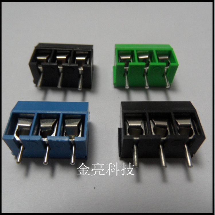 Connector KF301-3P screw type PCB terminal block can be spliced ​​spacing 5 0mm binding post copper pins
